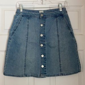 A New Day Jean Button Skirt